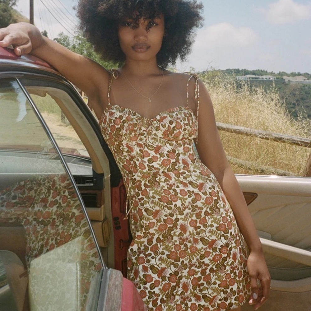 Realisation Par Devon Mini Dress in 70s Floral